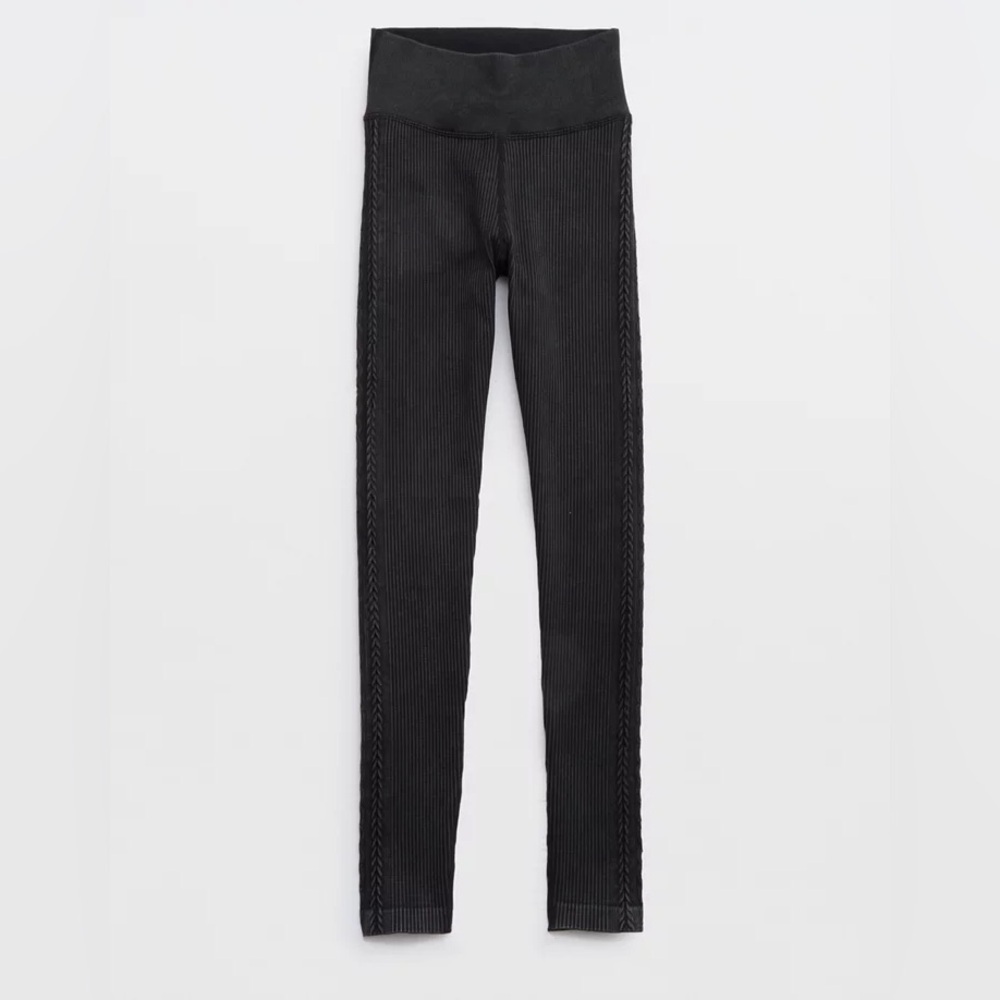 NWT OFFLINE By Aerie Seamless Cable High Waisted Legging 7/8 Size Small